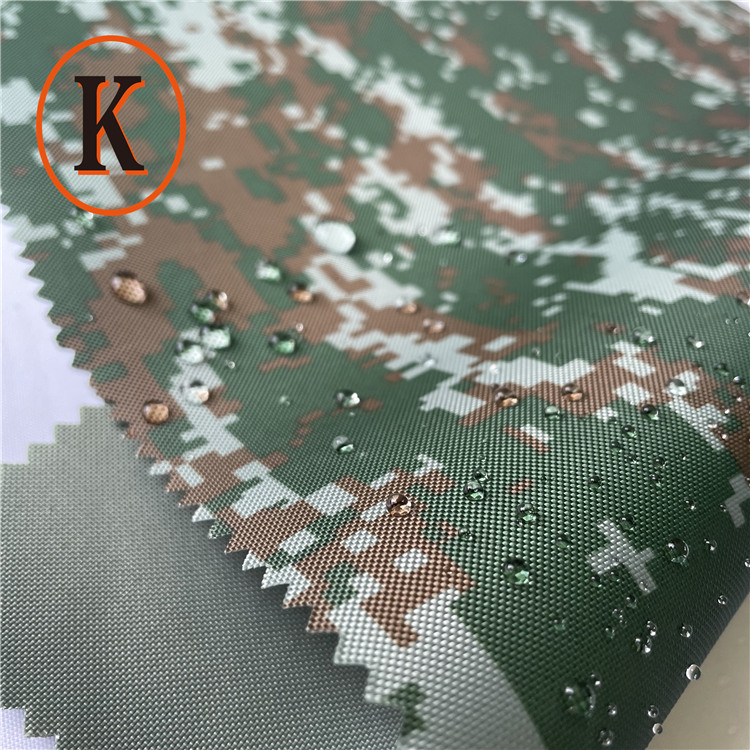 Camouflage pvc coated waterproof Oxford fabric