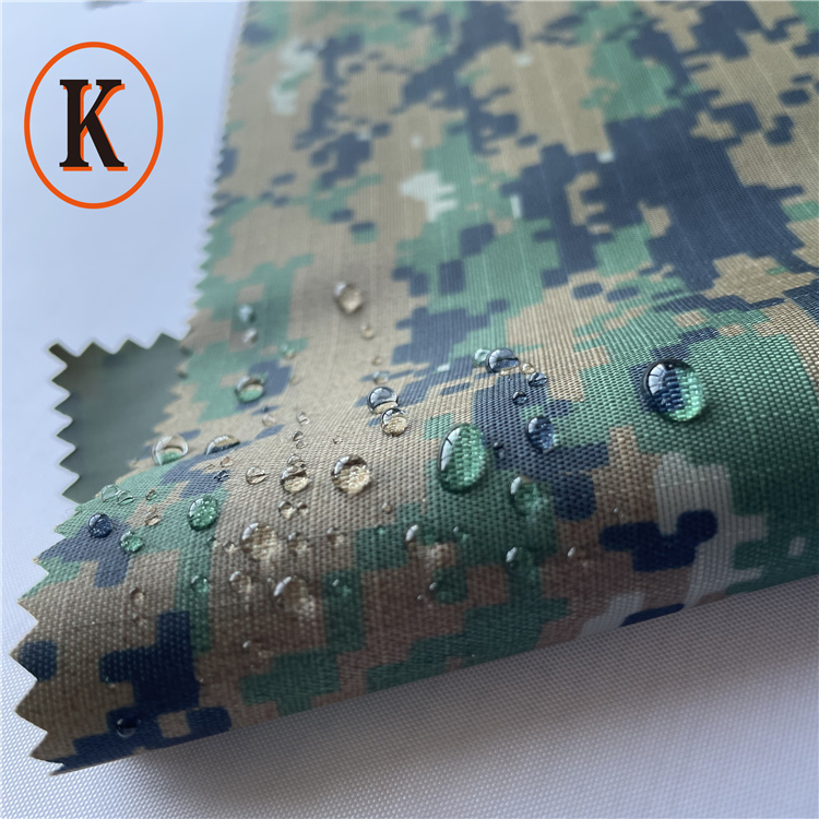 Camouflage check waterproof Oxford fabric