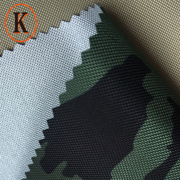 600d camouflage silver coated Oxford fabric
