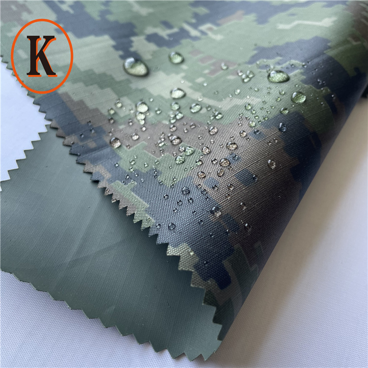 210d camouflage grid PVC waterproof Oxford fabric