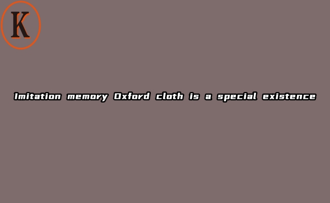 Imitation memory Oxford cloth is a special existence