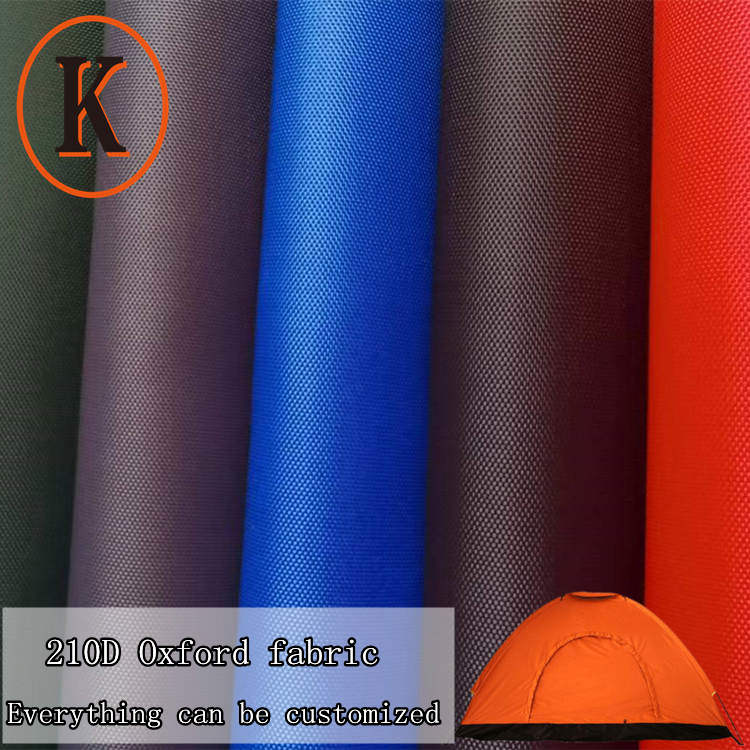 Polyester 210d Oxford PU waterproof fabric used for backpack lining bag, tent bundle pocket