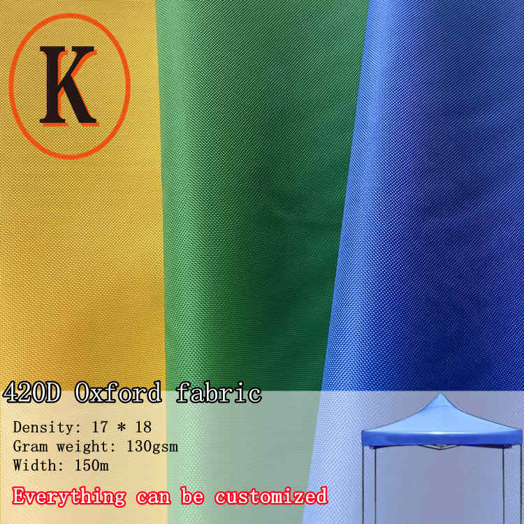100% polyester 420D PU waterproof Oxford fabric, suitable for outdoor backpacks and tents